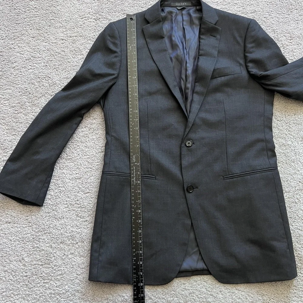 Indochino Luxury Suit Jacket Mens 40 Gray Wool Cashmere Two Button Notch Lapel